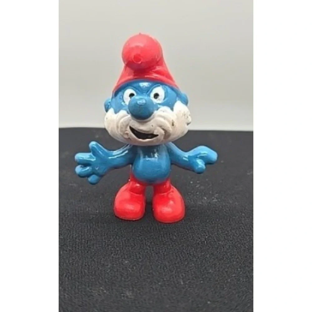Vintage Schleich Peyo Smurfs Lot of 5 Papa Smurfette Spy Go Cart